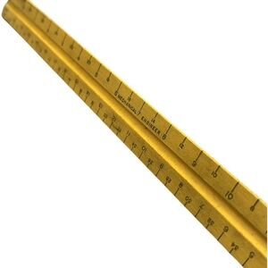 Dietzen Wood Architect Scale 31641 triangular Ruler Drafting